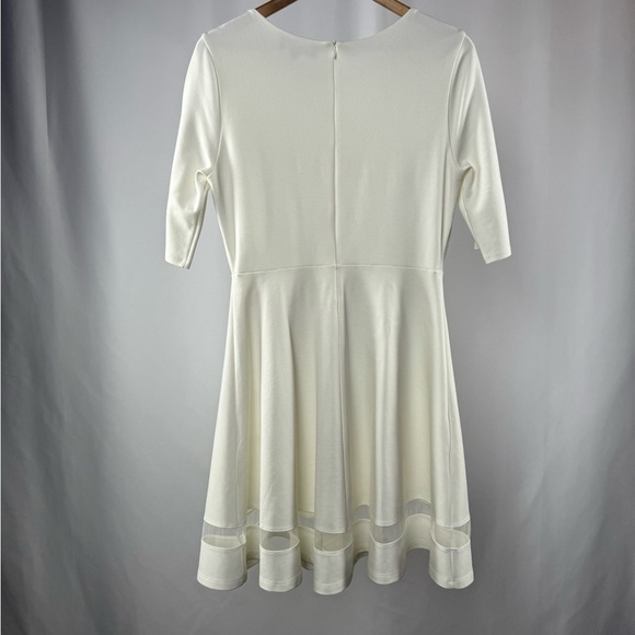 Lulus Sheer Factor Mesh Skater‎ Dress in White Size Medium - Picture 9 of 10
